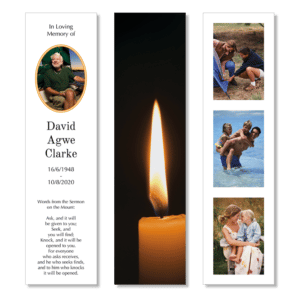 Funeral Stationery 4U - Funeral Order Of Service - Memorial Bookmarks